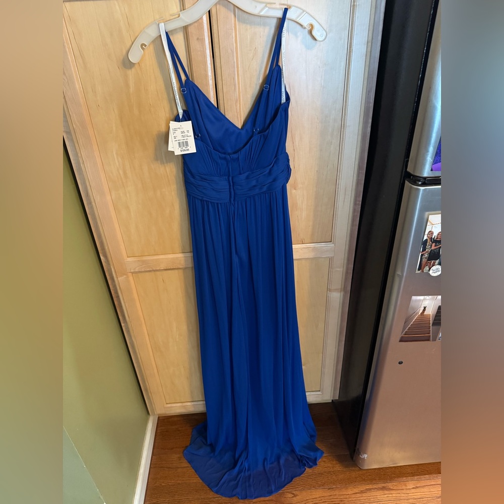 Elegant Blue David’s Bridal Bridesmaid Or Prom Dress NWT - Picture 13 of 16